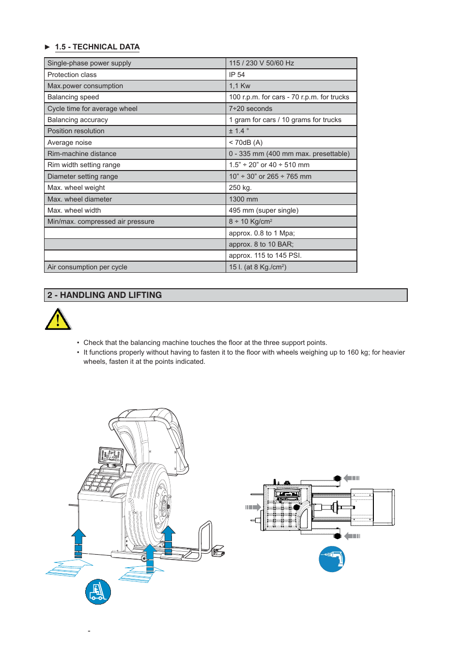 2 - handling and lifting | CEMB USA C212 (A) User Manual | Page 4 / 15