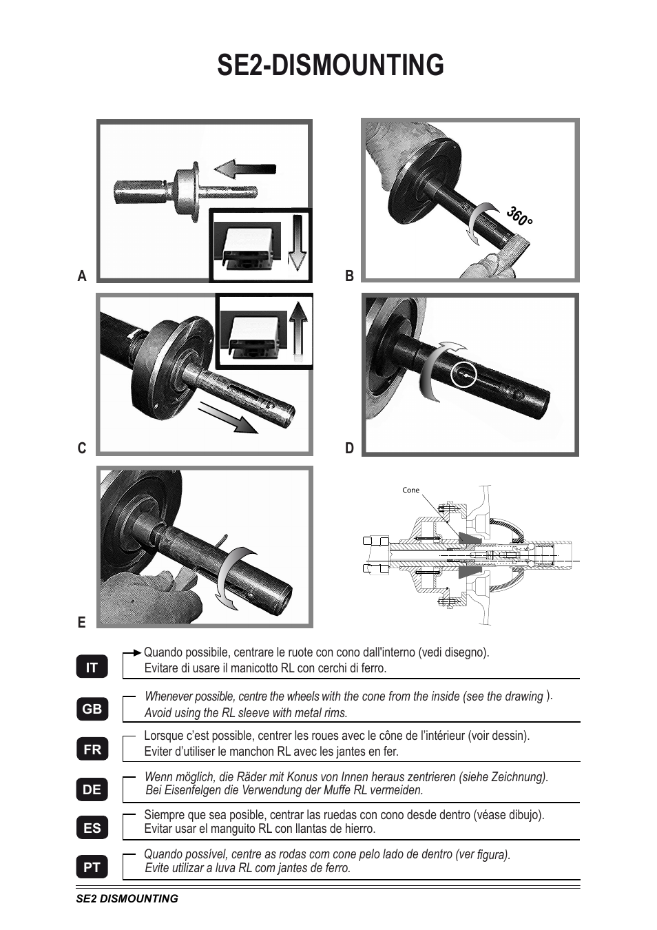 Se2-dismounting | CEMB USA ER100 (A) User Manual | Page 13 / 72