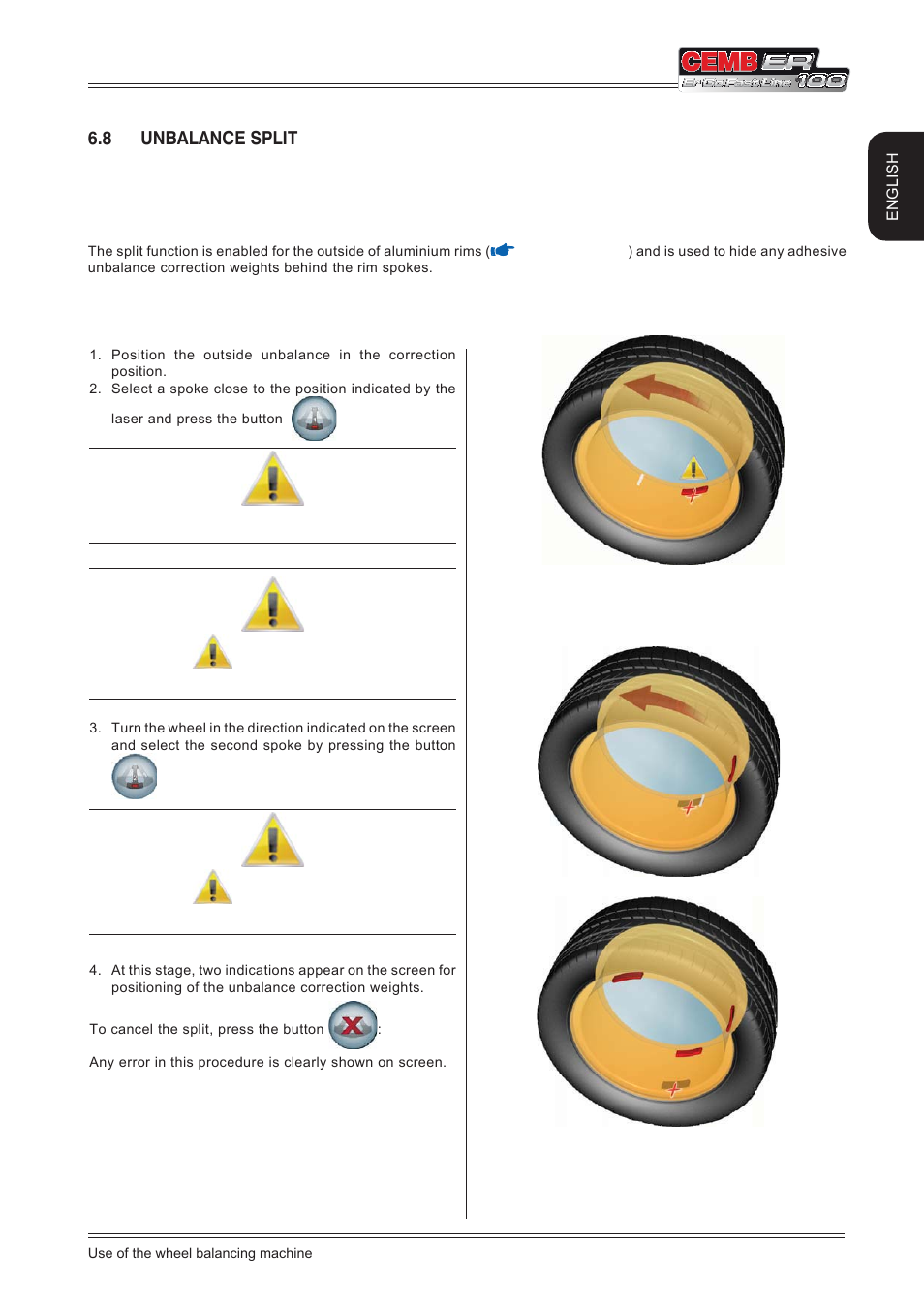 8 unbalance split, English | CEMB USA ER100 (A) User Manual | Page 25 / 72