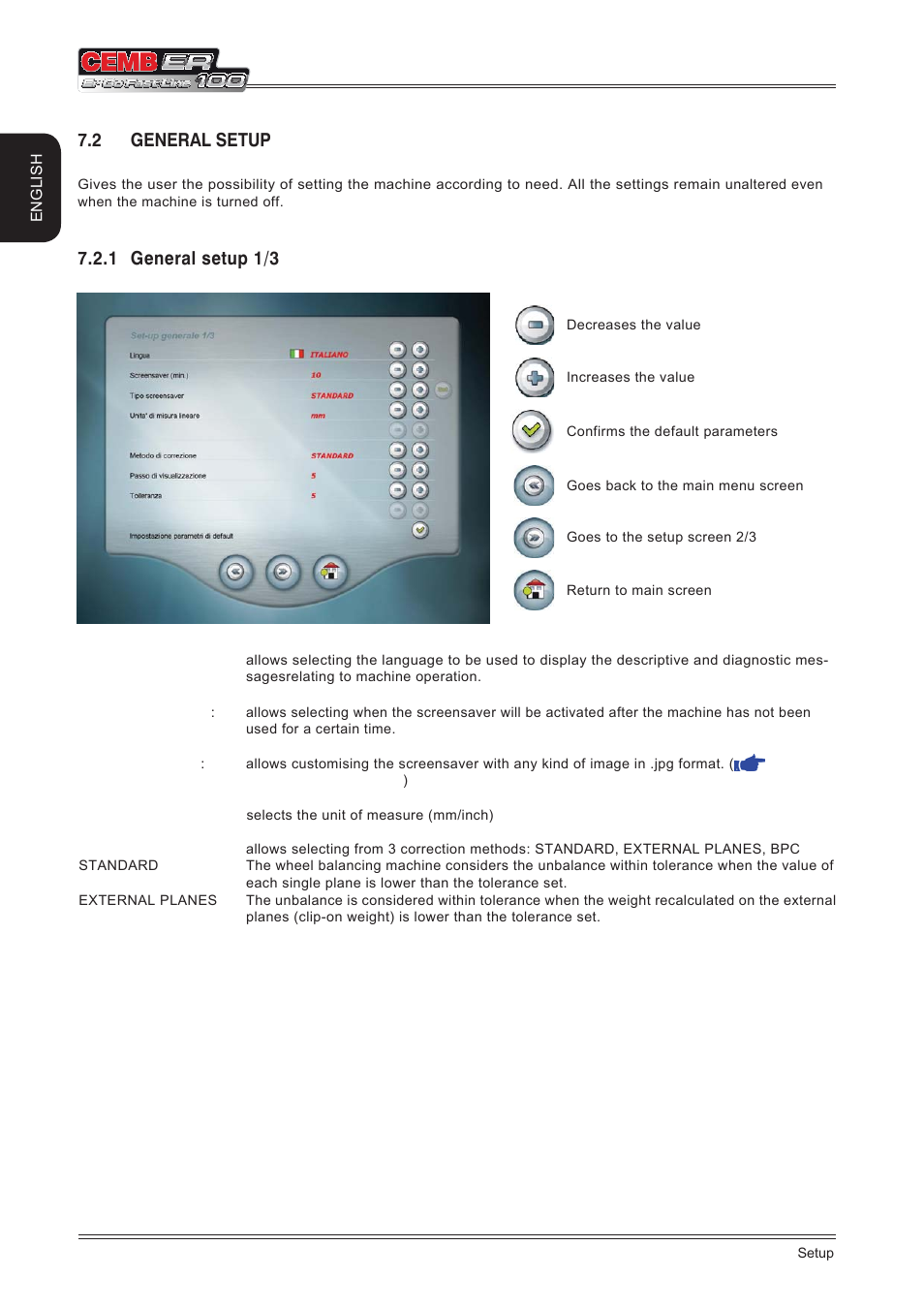 2 general setup, 1 general setup 1/3 | CEMB USA ER100 (A) User Manual | Page 48 / 72