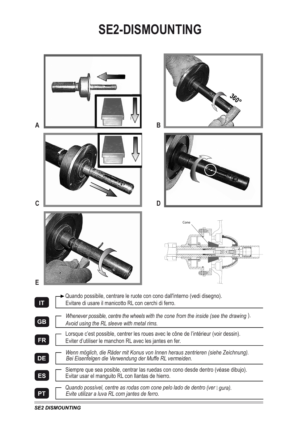 Se2-dismounting | CEMB USA ER100-i (B) User Manual | Page 15 / 86