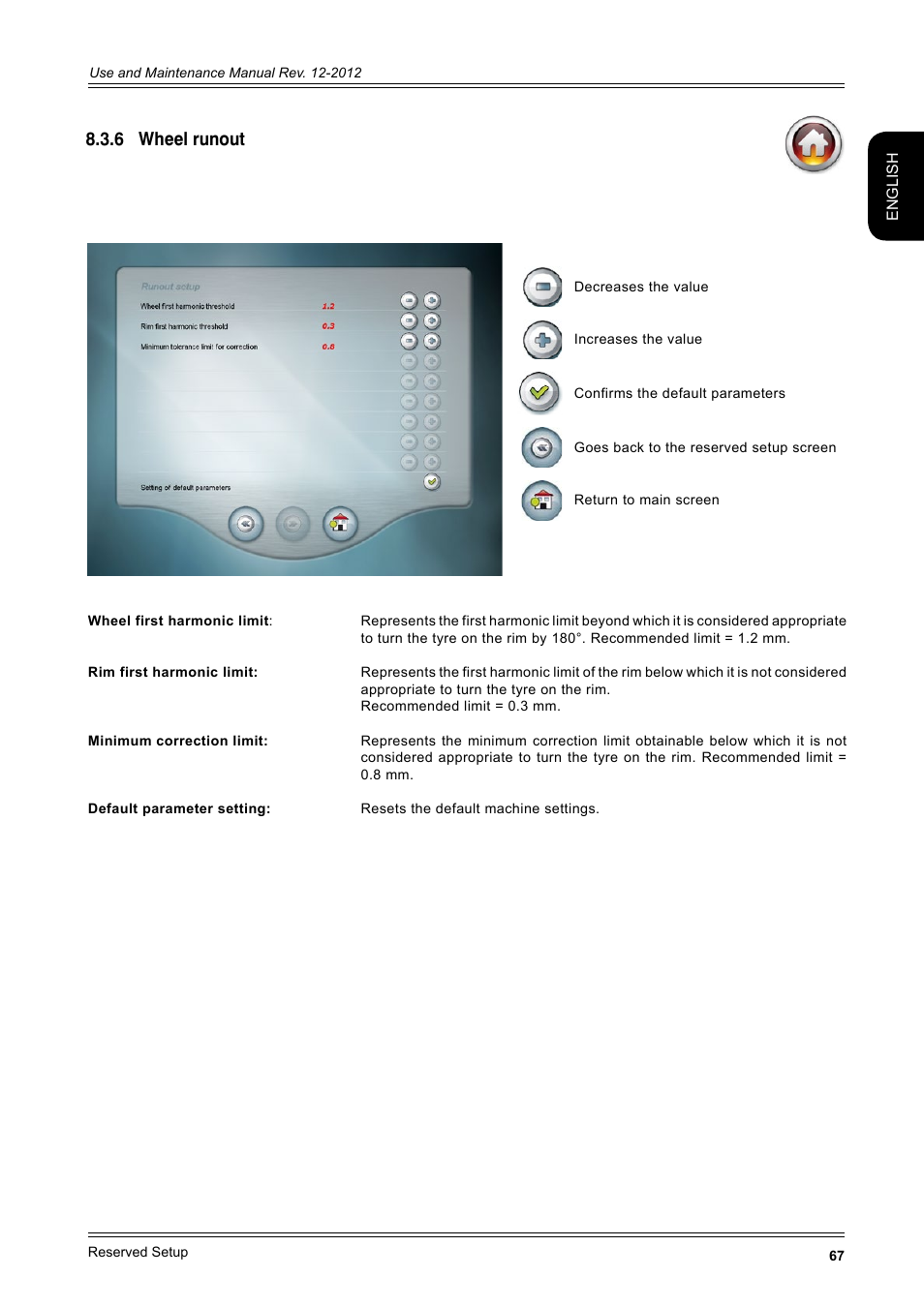 6 wheel runout | CEMB USA ER100-i (B) User Manual | Page 67 / 86