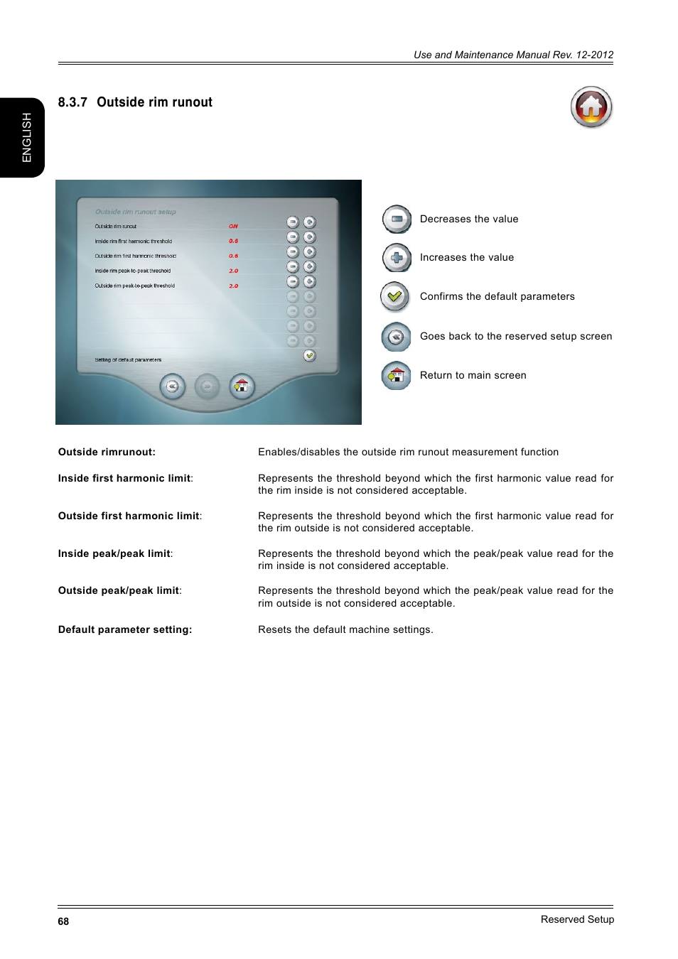 7 outside rim runout | CEMB USA ER100-i (B) User Manual | Page 68 / 86
