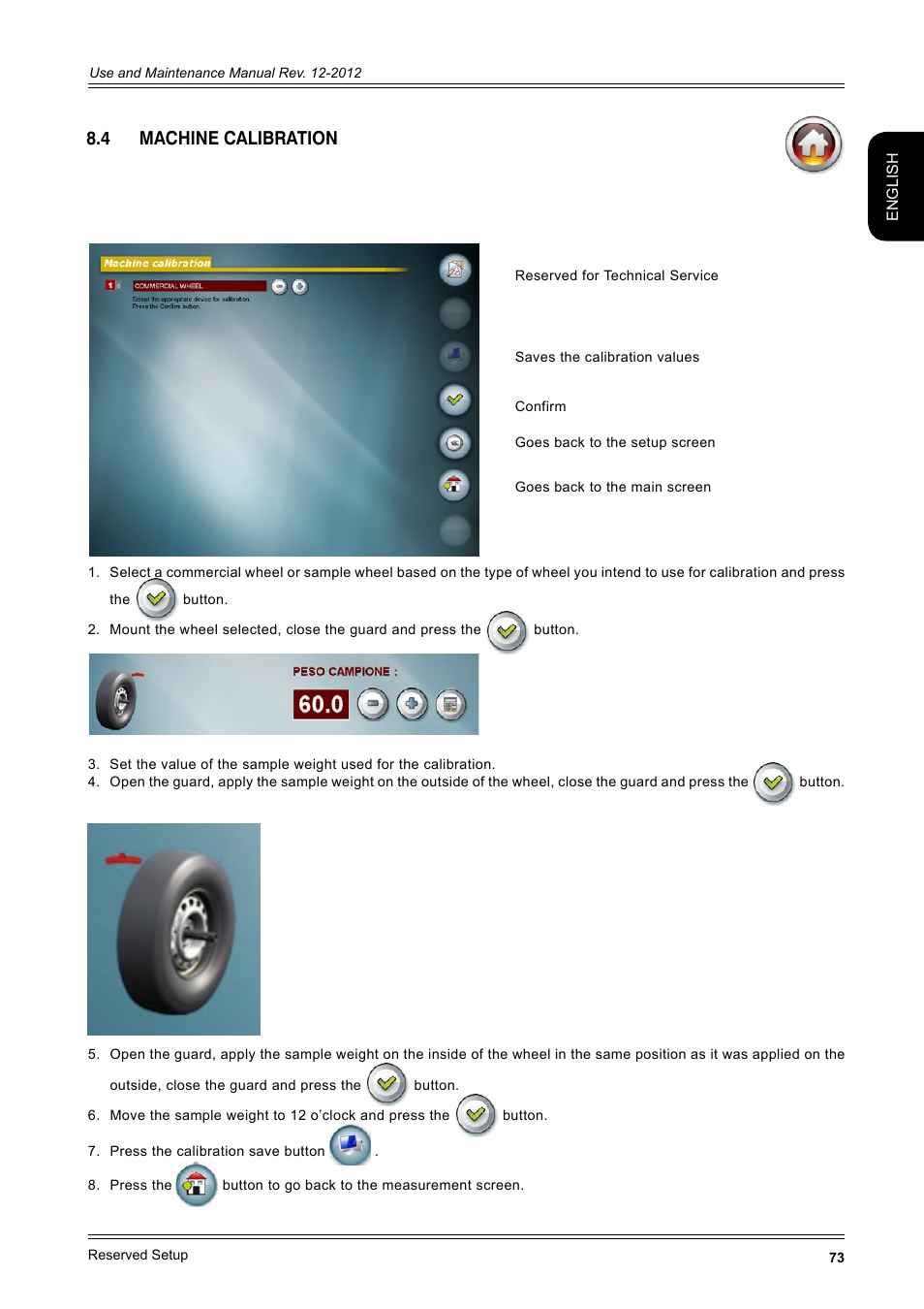 4 machine calibration | CEMB USA ER100-i (B) User Manual | Page 73 / 86