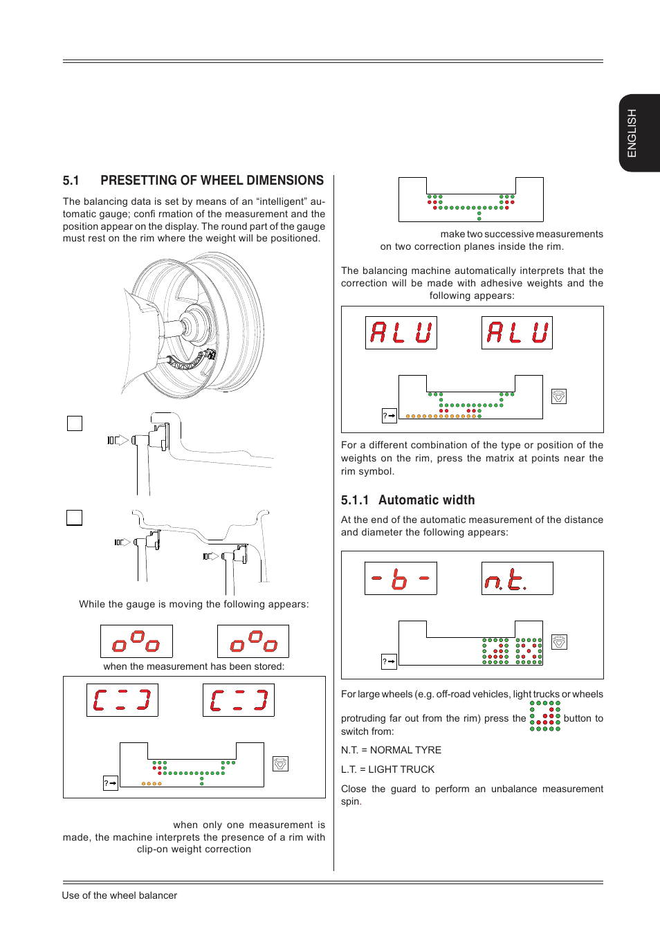 5use of the wheel balancer | CEMB USA ER80 (A) User Manual | Page 11 / 24