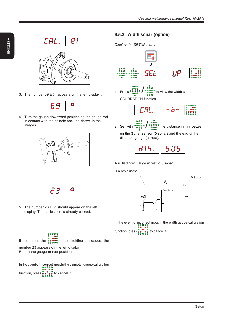 3 width sonar (option) | CEMB USA ER80 (B) User Manual | Page 18 / 24