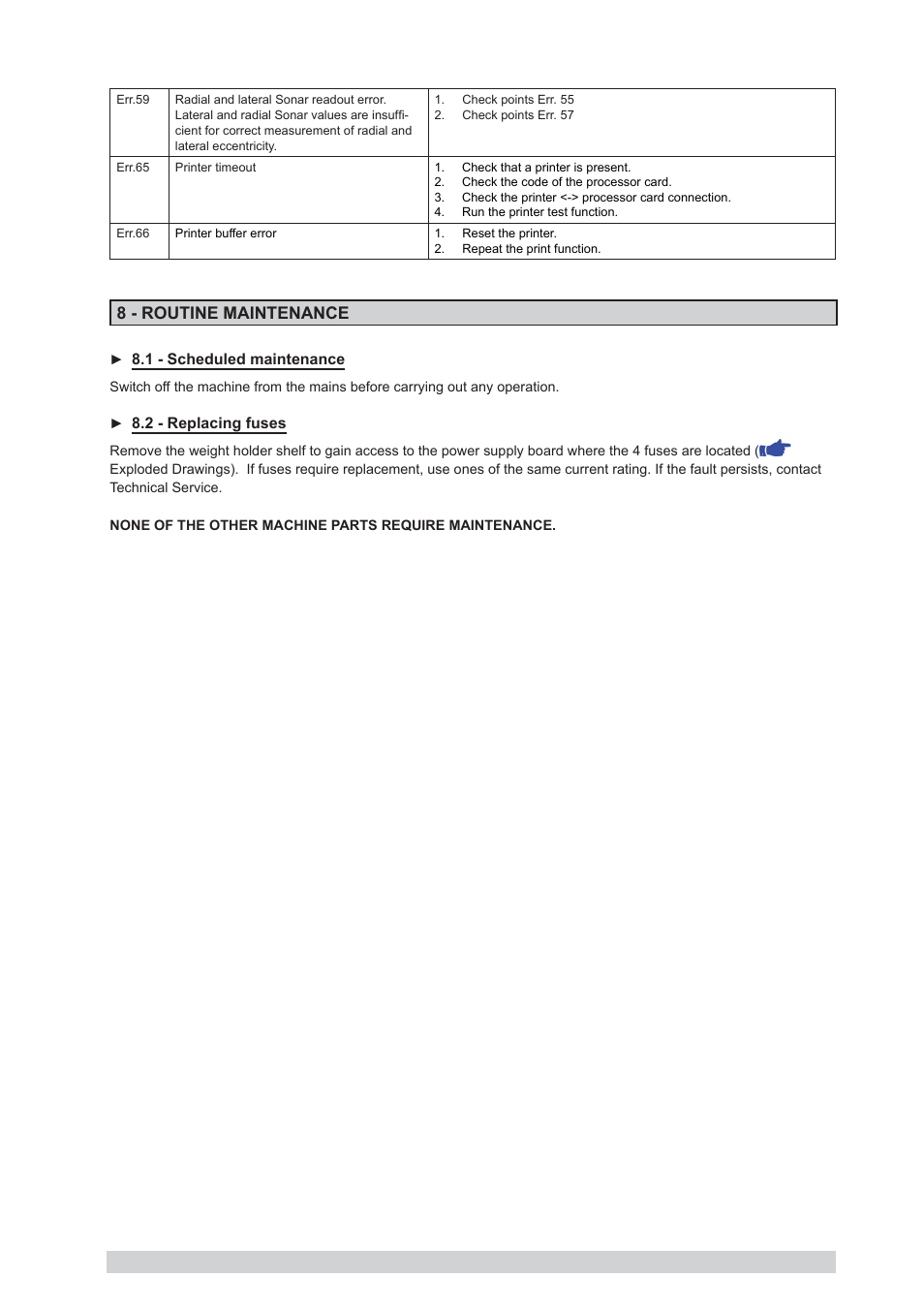 8 - routine maintenance | CEMB USA C88 (A) User Manual | Page 39 / 39