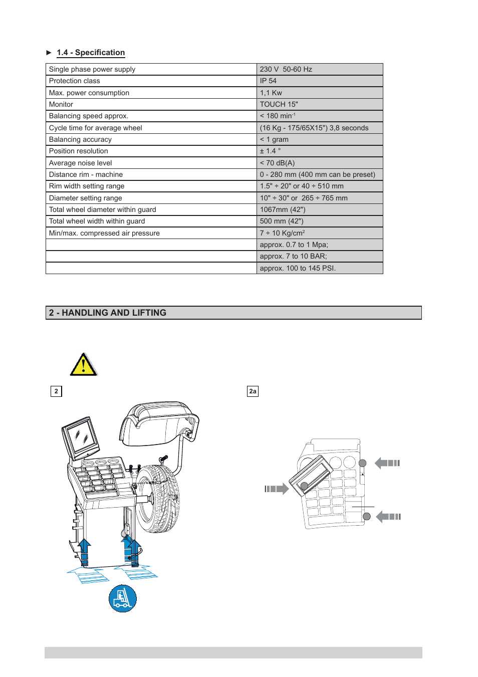 2 - handling and lifting | CEMB USA C88 (A) User Manual | Page 4 / 39