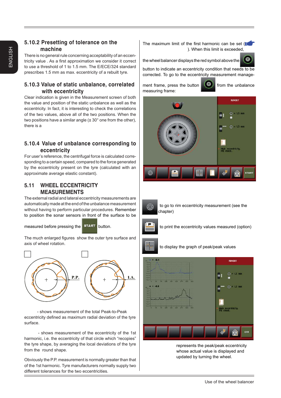 2 presetting of tolerance on the machine, 4 value of unbalance corresponding to eccentricity, 11 wheel eccentricity measurements | CEMB USA C88 EVO (C) User Manual | Page 18 / 32