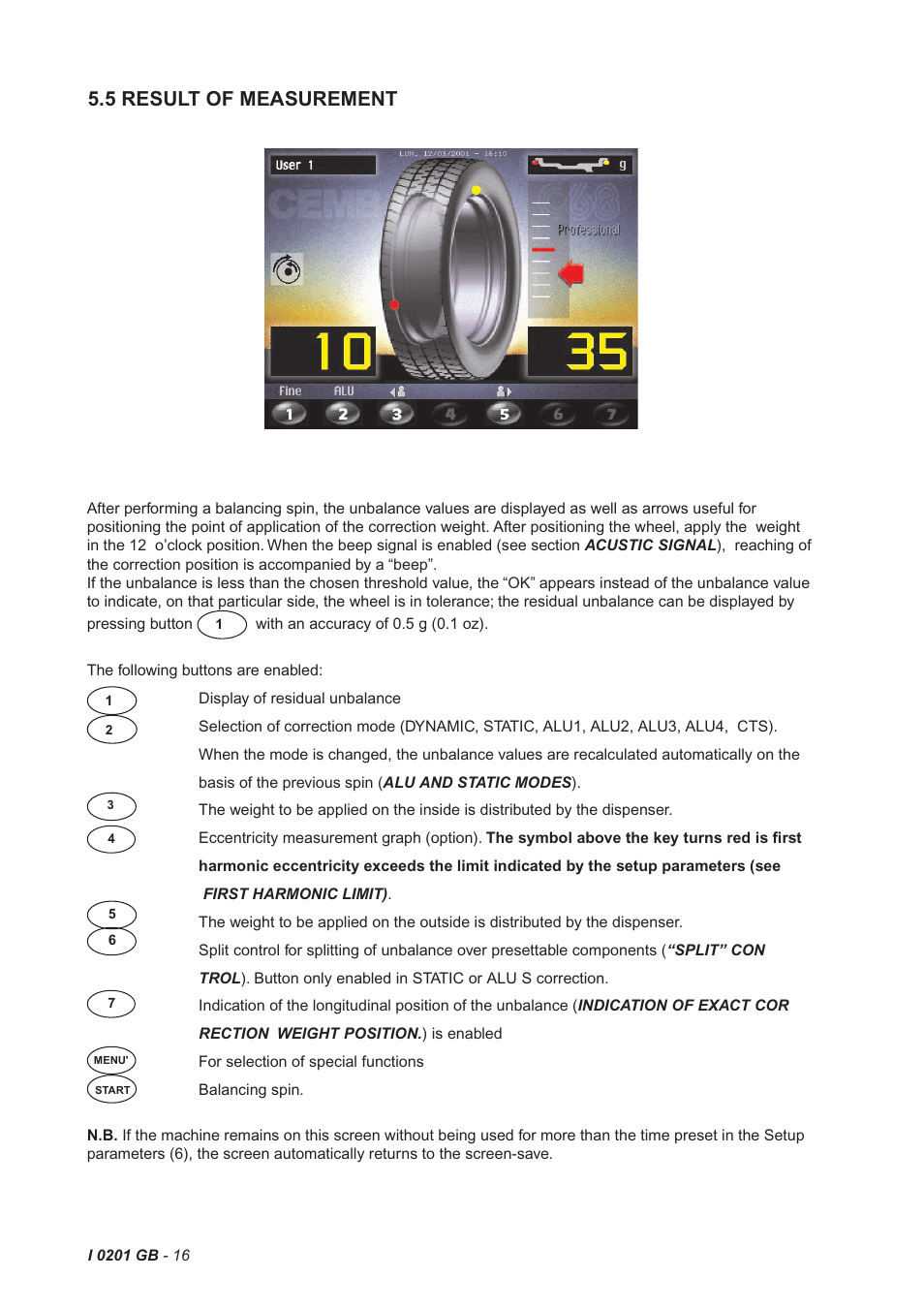 5 result of measurement | CEMB USA C68SE (B) User Manual | Page 16 / 32