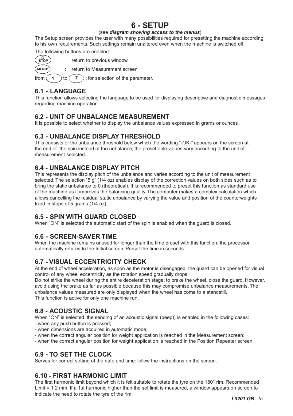 6 - setup | CEMB USA C68SE (B) User Manual | Page 25 / 32