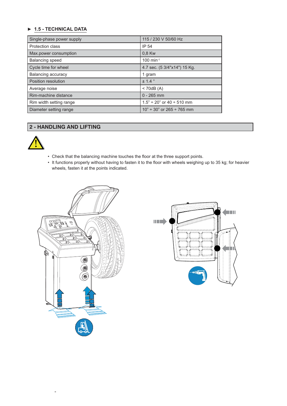2 - handling and lifting | CEMB USA K9 (B) User Manual | Page 4 / 16