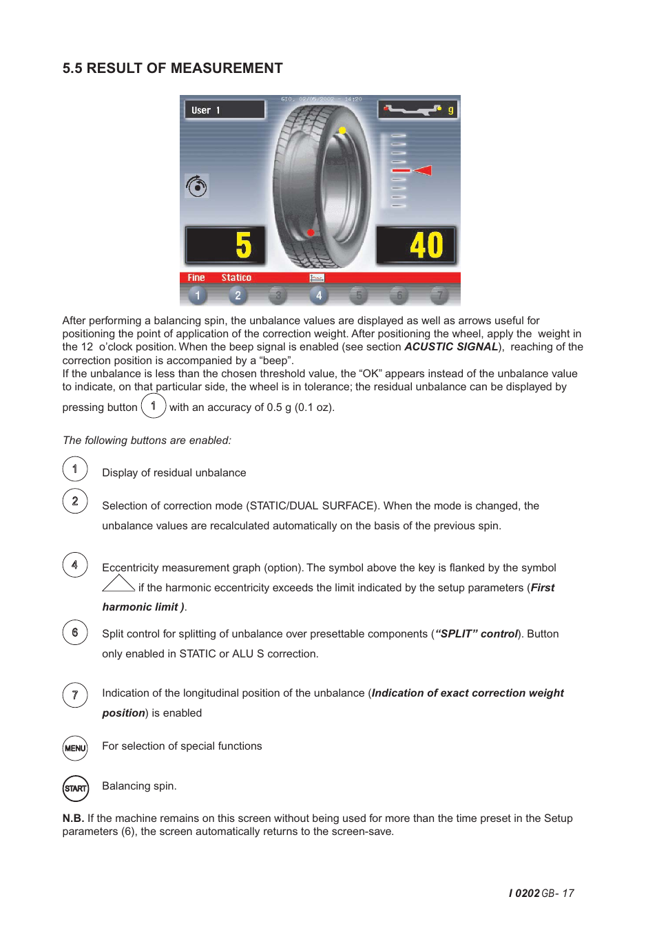5 result of measurement | CEMB USA C75 (A) User Manual | Page 17 / 32