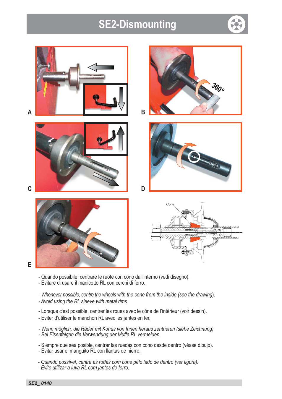 Se2-dismounting | CEMB USA C75_2-L (B) User Manual | Page 7 / 38