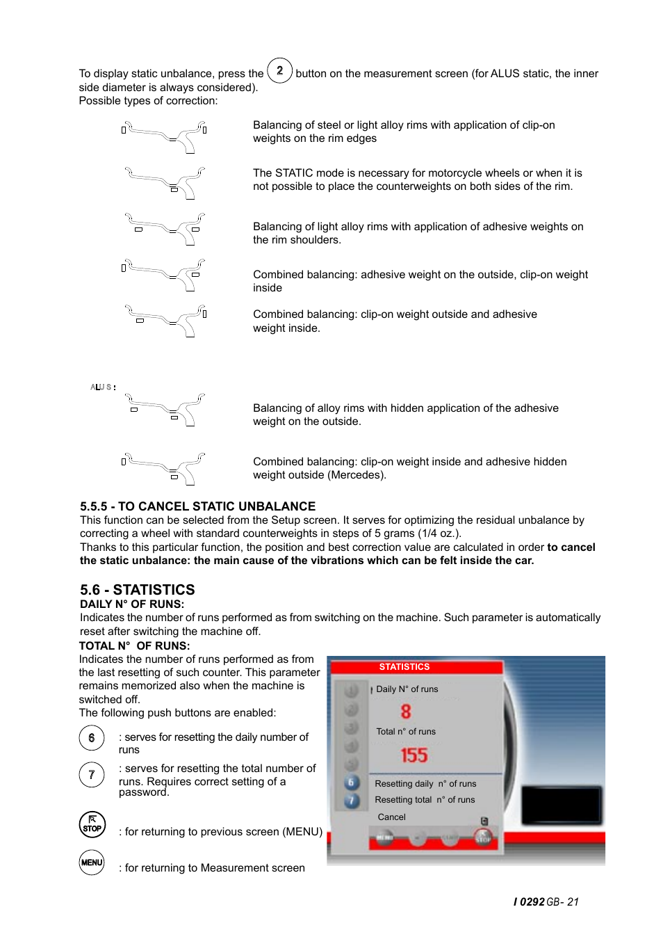 6 - statistics | CEMB USA C75SE (B) User Manual | Page 21 / 34