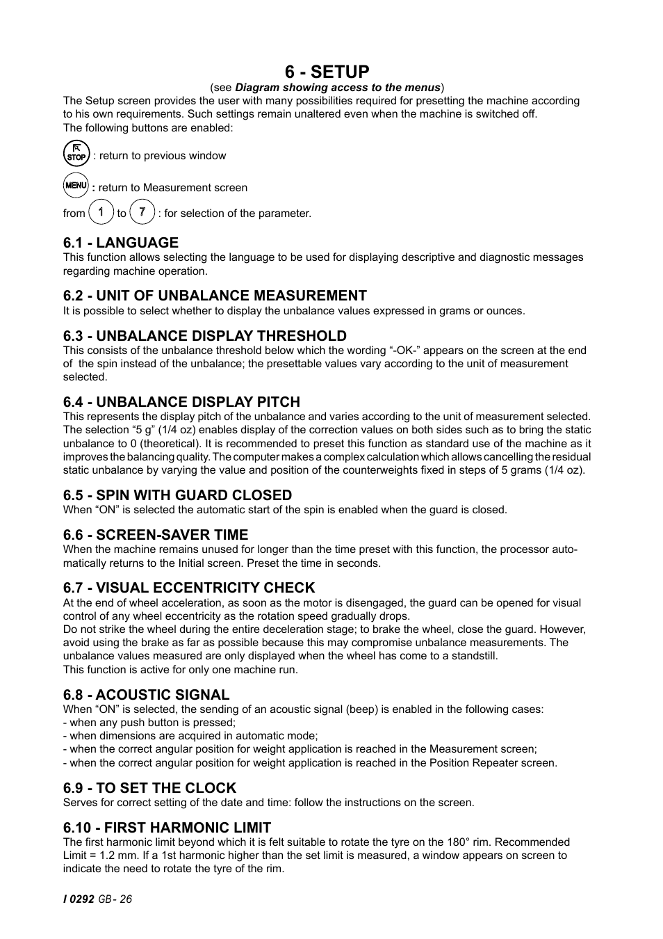 6 - setup | CEMB USA C75SE (B) User Manual | Page 26 / 34