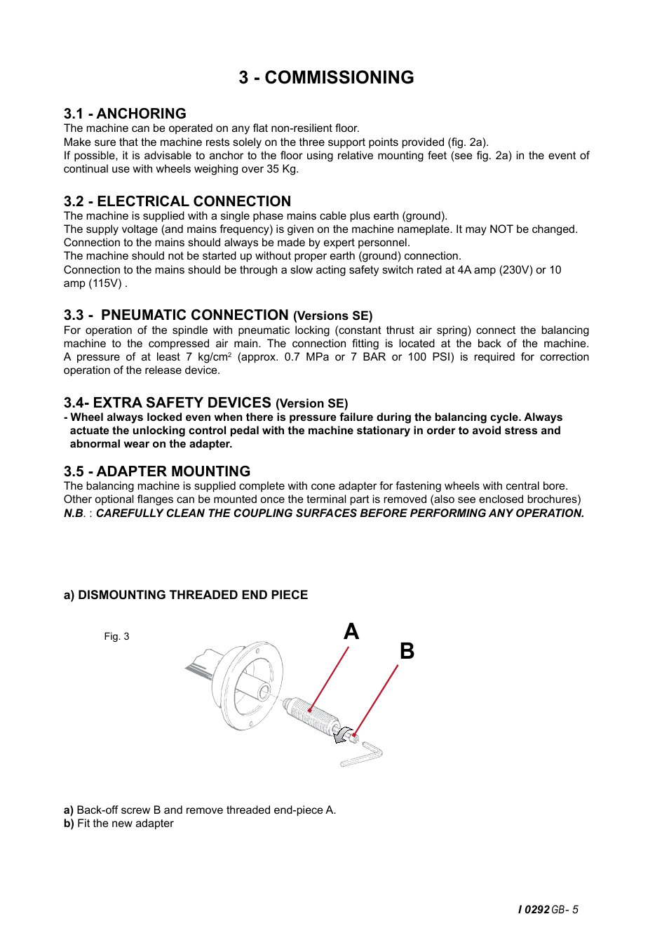 3 - commissioning | CEMB USA C75SE (B) User Manual | Page 5 / 34