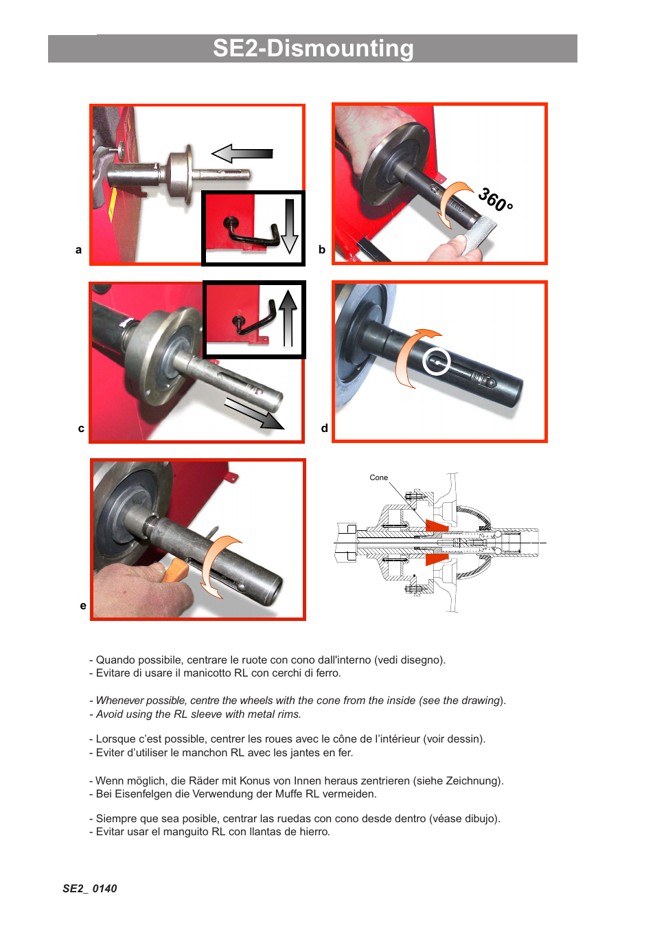 Se2-dismounting | CEMB USA C75SE (B) User Manual | Page 7 / 34
