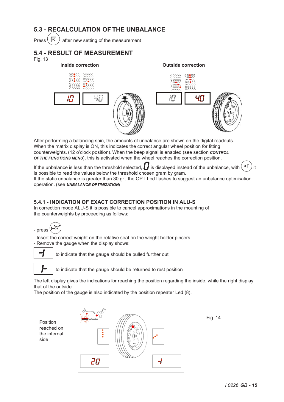 3 - recalculation of the unbalance, 4 - result of measurement | CEMB USA C72_2SE (B) User Manual | Page 15 / 28