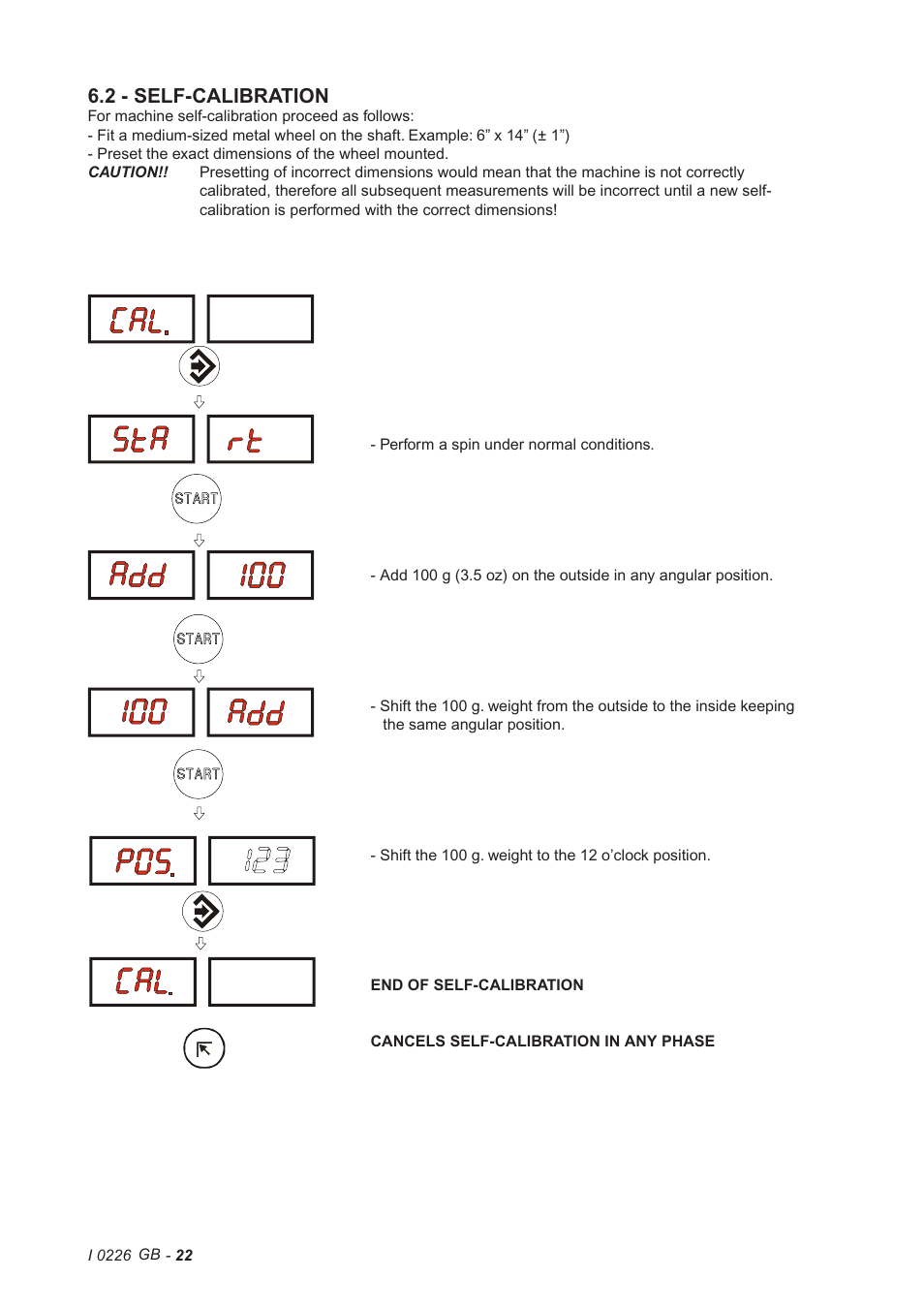 2 - self-calibration | CEMB USA C72_2SE (B) User Manual | Page 22 / 28