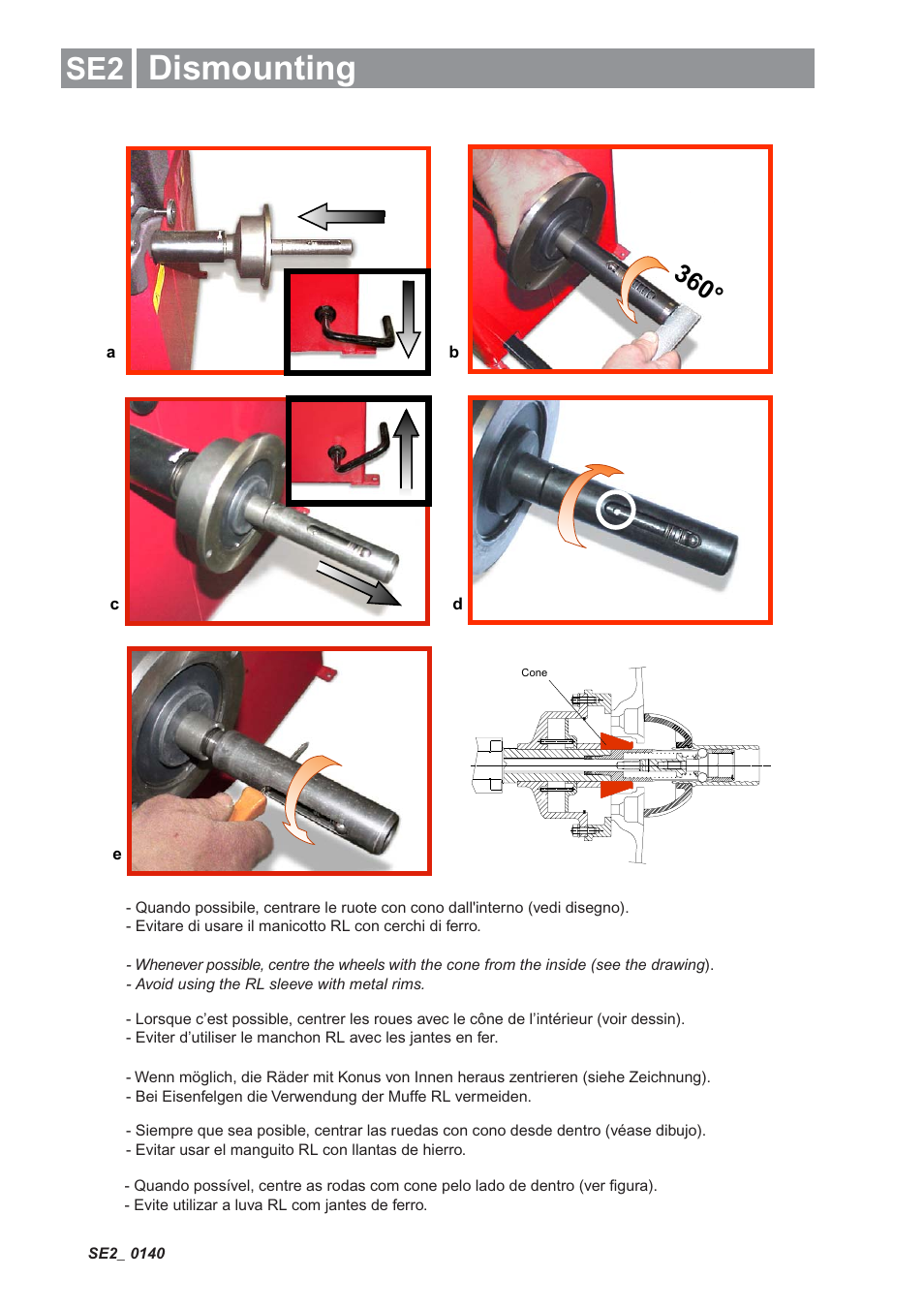 Dismounting | CEMB USA C72_2SE (B) User Manual | Page 7 / 28