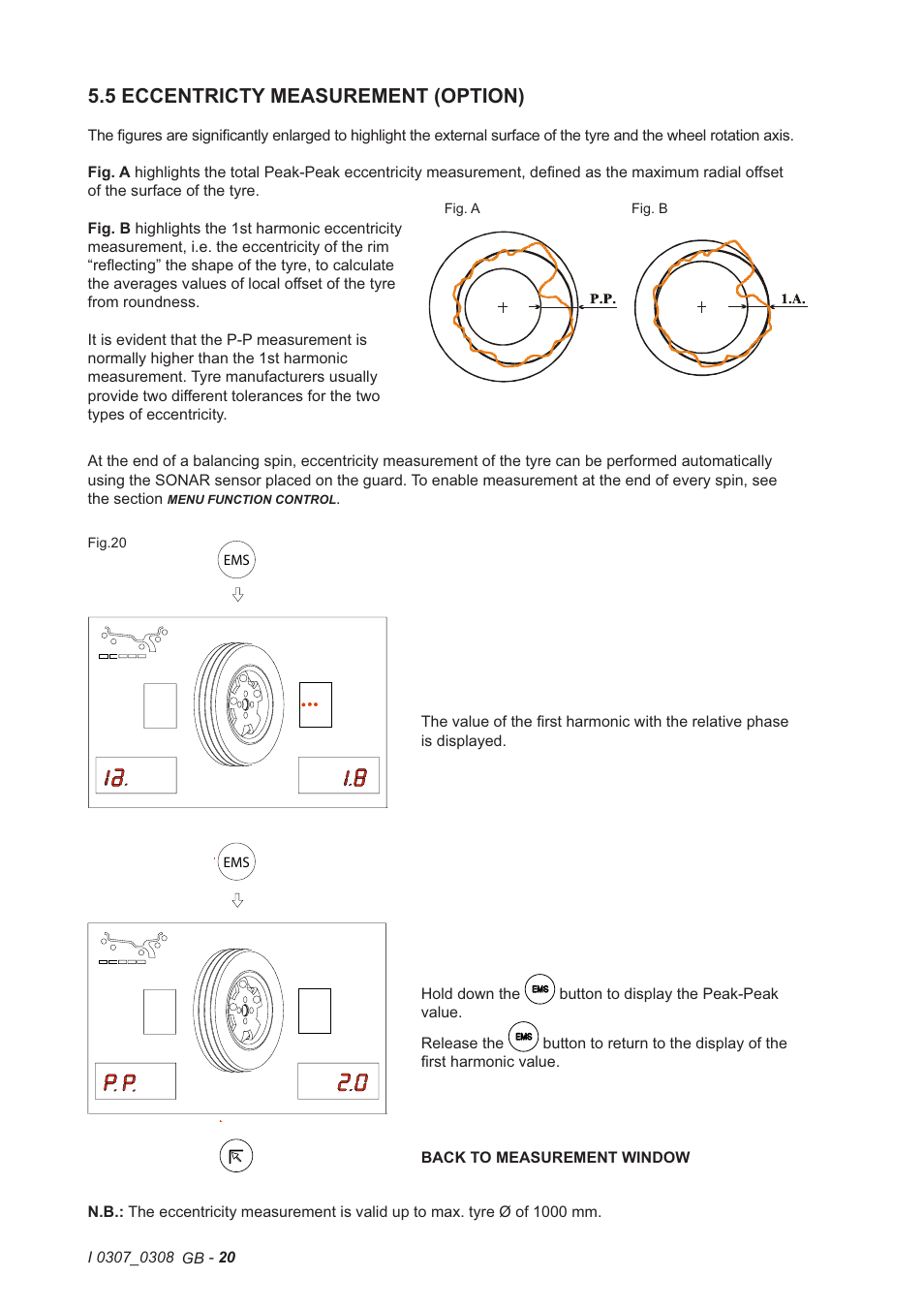 5 eccentricty measurement (option) | CEMB USA C72 (B) User Manual | Page 20 / 30