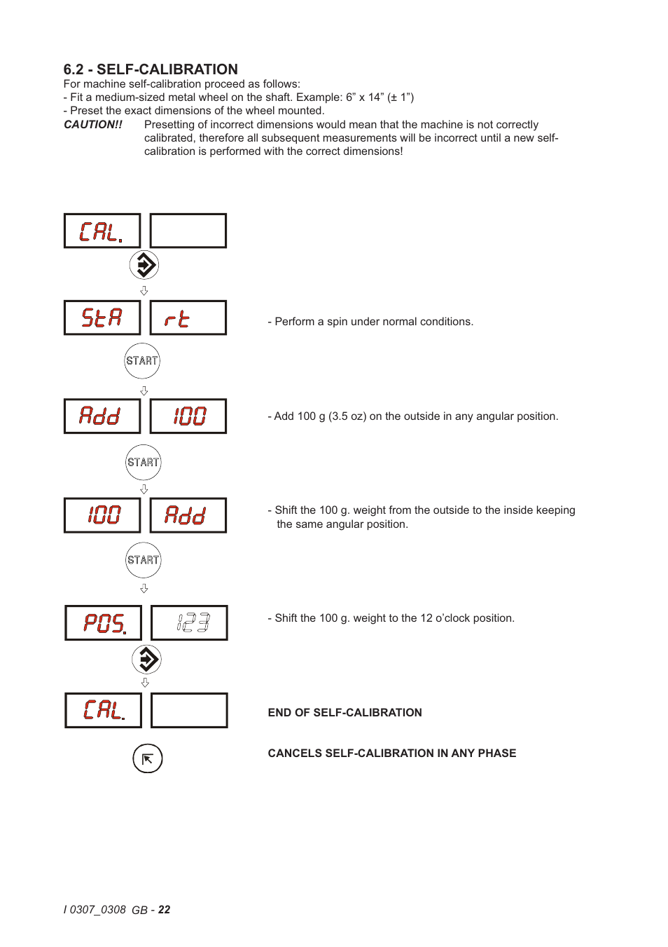 2 - self-calibration | CEMB USA C72 (B) User Manual | Page 22 / 30