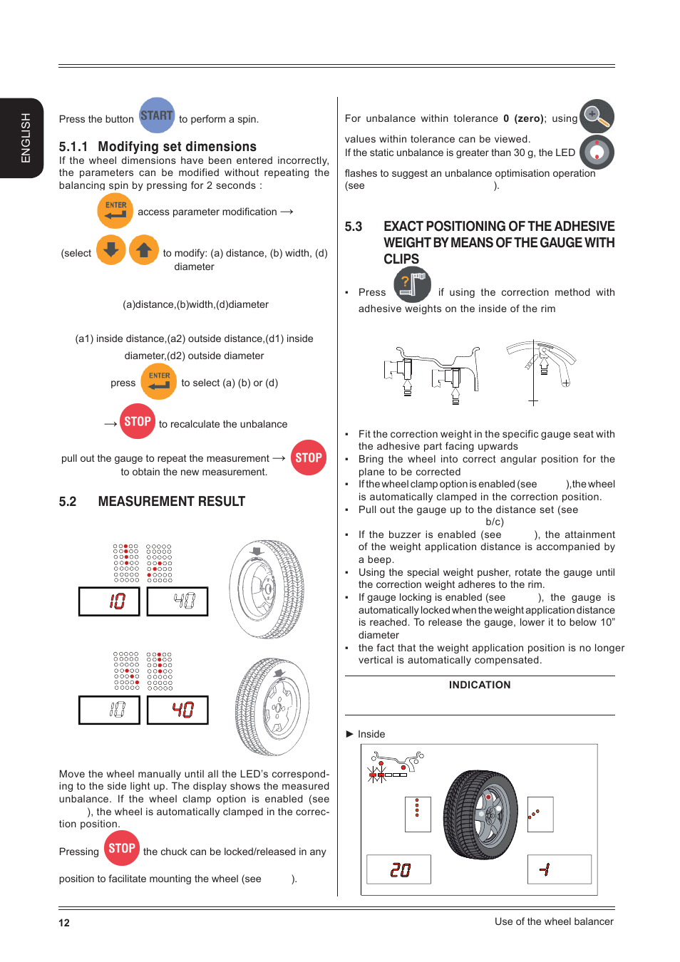 1 modifying set dimensions, 2 measurement result | CEMB USA C72_2SE EVO (B) User Manual | Page 12 / 24