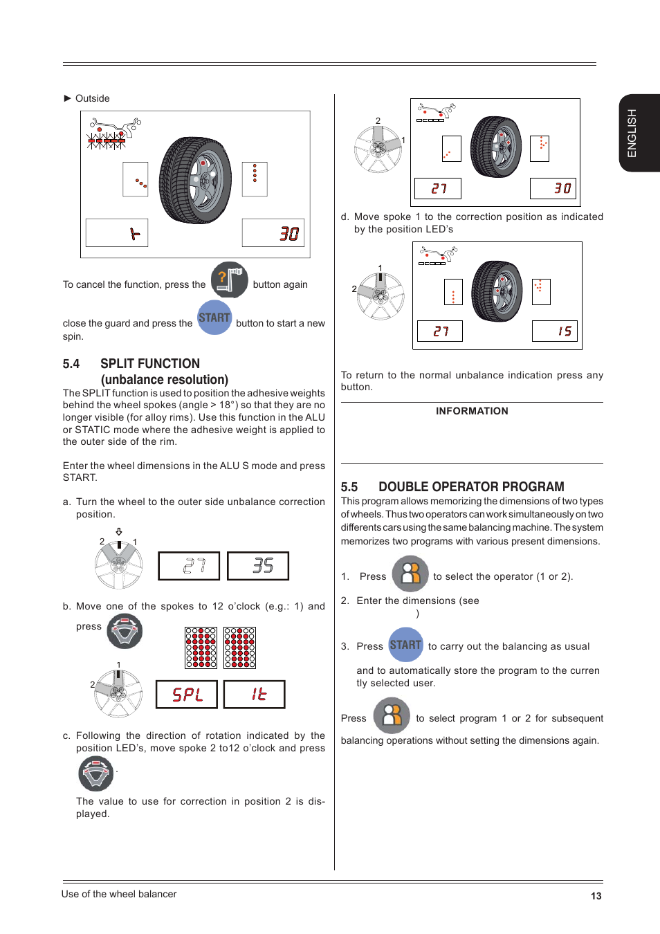 4 split function (unbalance resolution), 5 double operator program | CEMB USA C72_2SE EVO (B) User Manual | Page 13 / 24