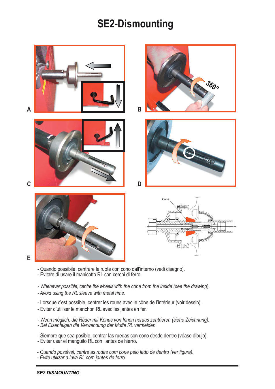 Se2-dismounting | CEMB USA C72_2SE EVO (B) User Manual | Page 9 / 24