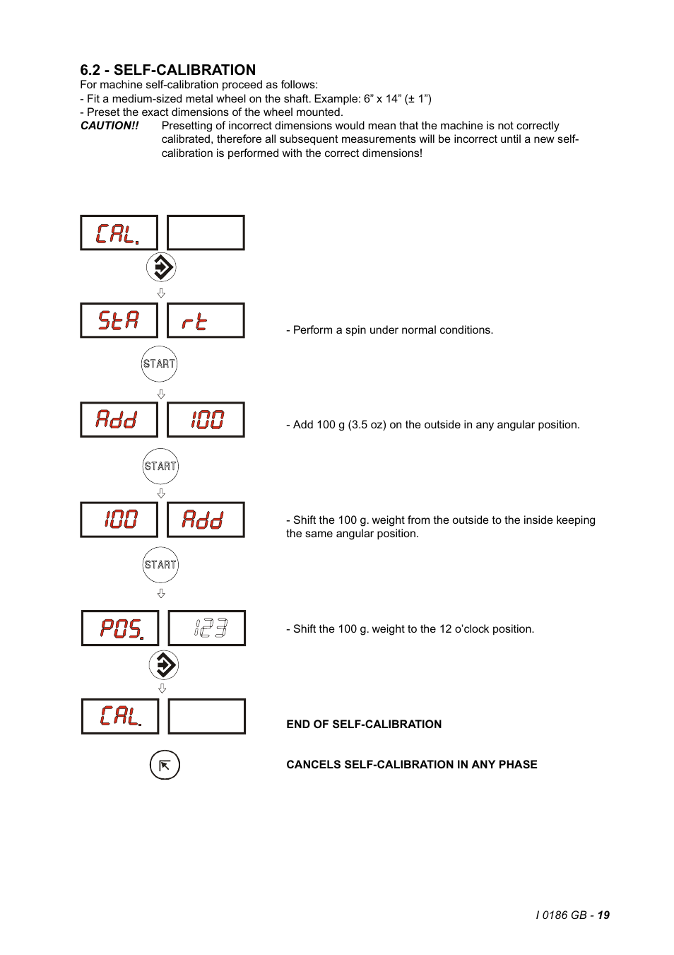2 - self-calibration | CEMB USA C72_2SE (A) User Manual | Page 19 / 26