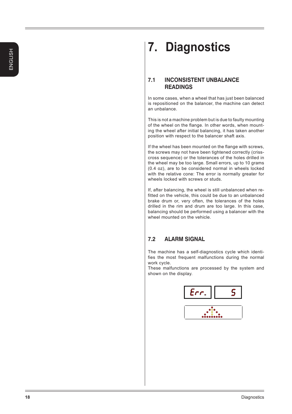 Diagnostics | CEMB USA C71_2 evo (E) User Manual | Page 18 / 22