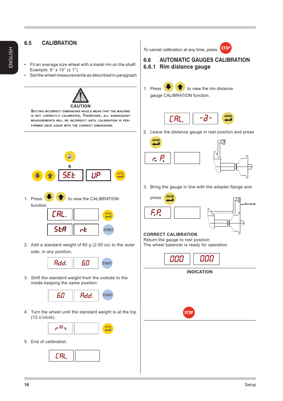 5 calibration, English | CEMB USA C71_2 SE evo (B) User Manual | Page 16 / 22