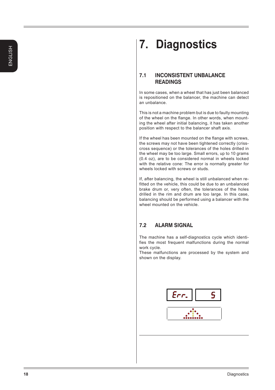 Diagnostics | CEMB USA C71_2 SE evo (B) User Manual | Page 18 / 22