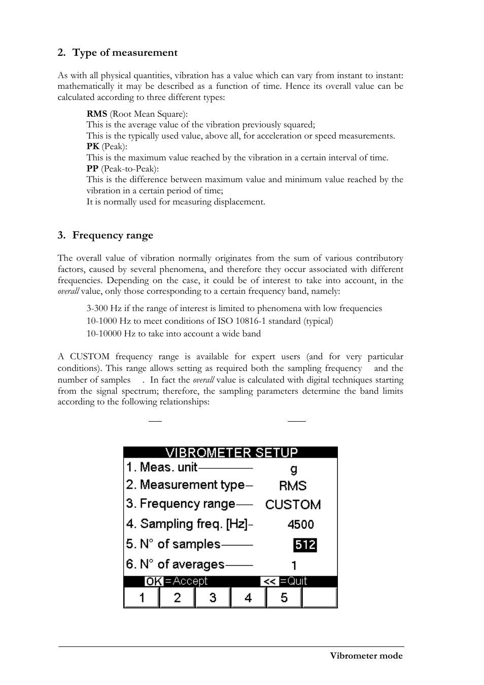 Type of measurement, Frequency range | CEMB USA N500 User Manual | Page 26 / 89