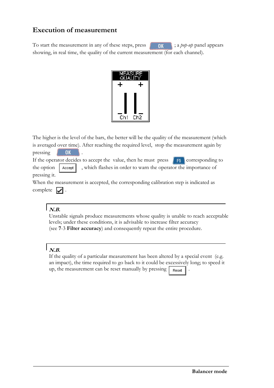 Execution of measurement | CEMB USA N500 User Manual | Page 50 / 89