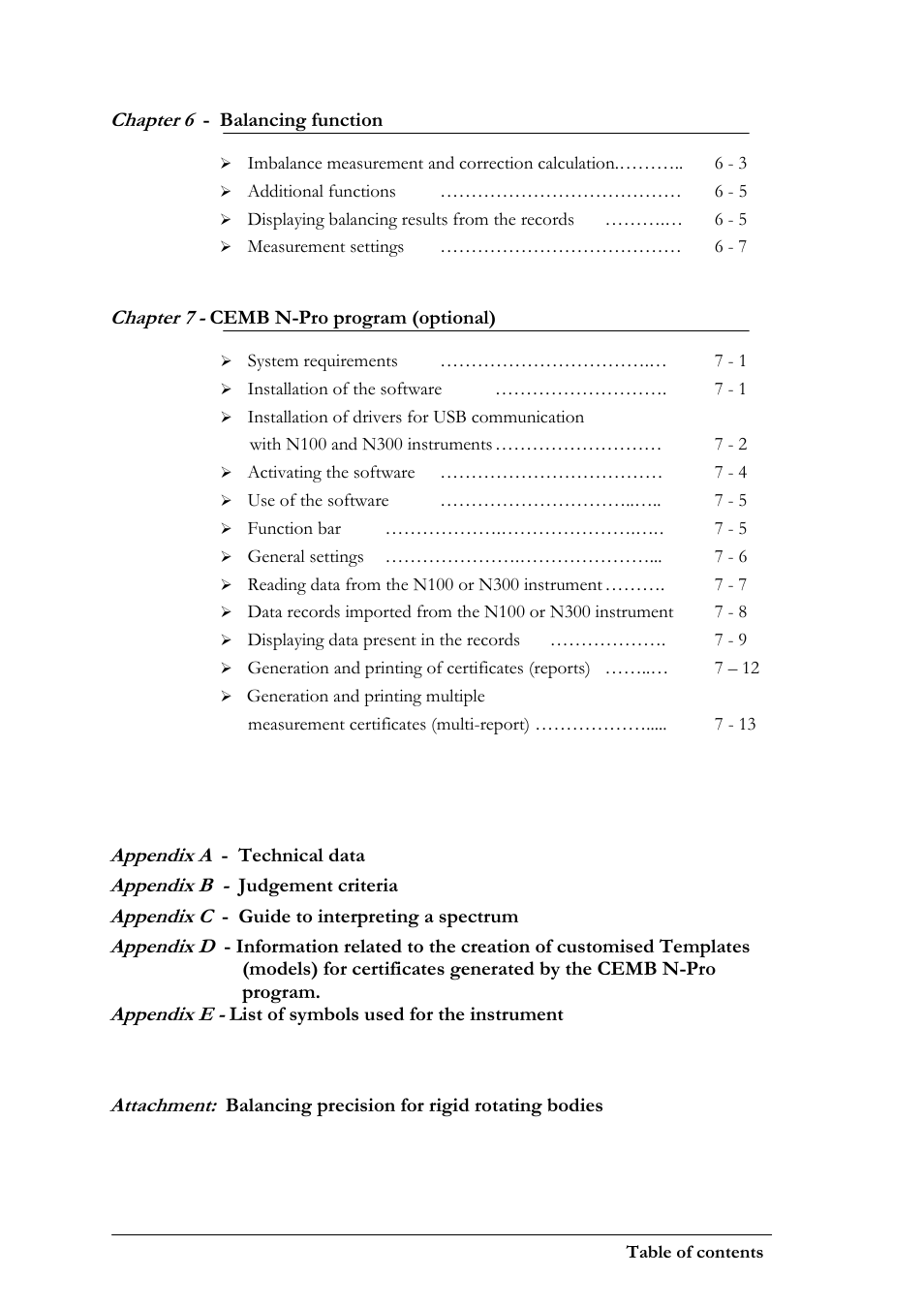 Chapter 6, Chapter 7, Appendix a | Appendix b, Appendix c, Appendix d, Appendix e, Attachment | CEMB USA N300 User Manual | Page 6 / 90