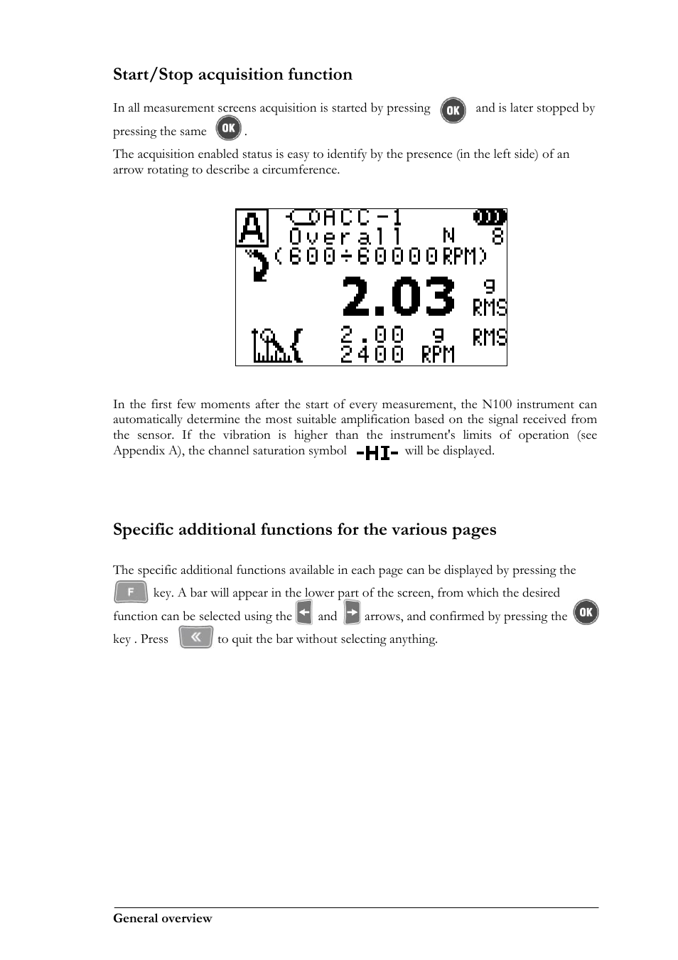 Start/stop acquisition function | CEMB USA N100 User Manual | Page 15 / 68