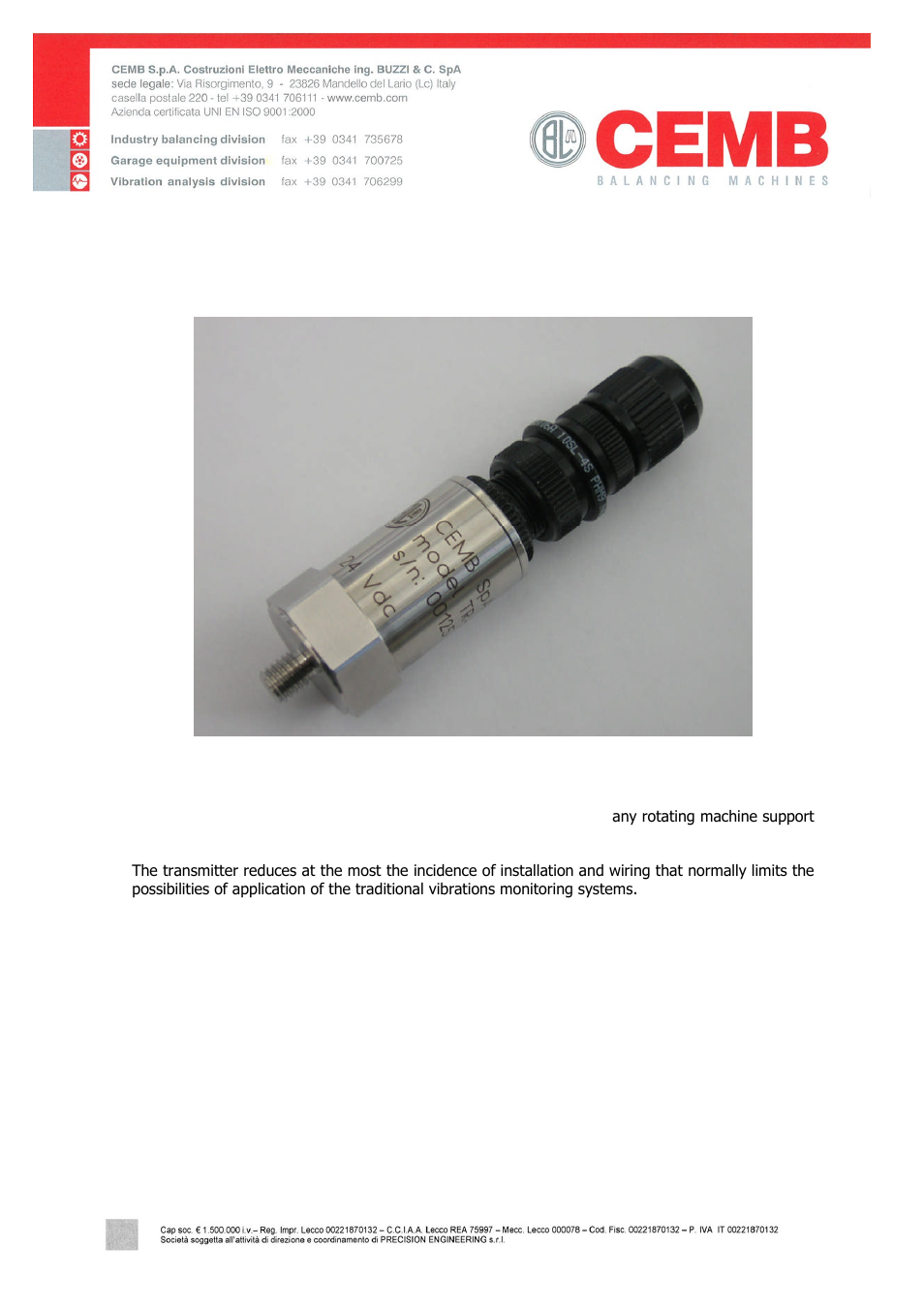 CEMB USA TR-26 User Manual | 5 pages