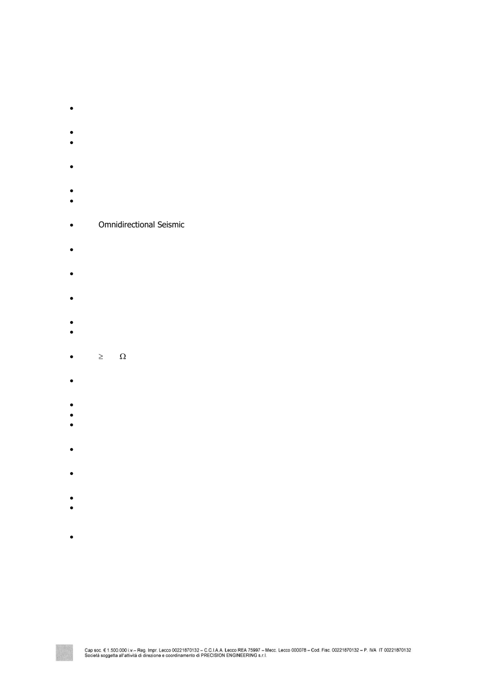 Technical characteristics | CEMB USA TR-26 User Manual | Page 2 / 5