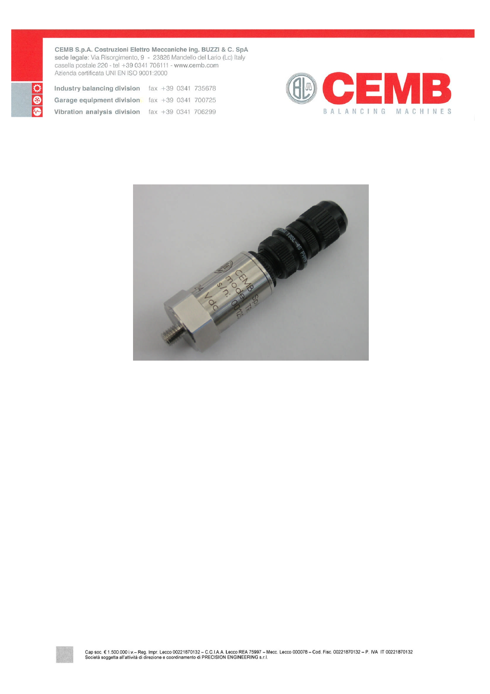 CEMB USA TR-26 ATEX User Manual | 7 pages