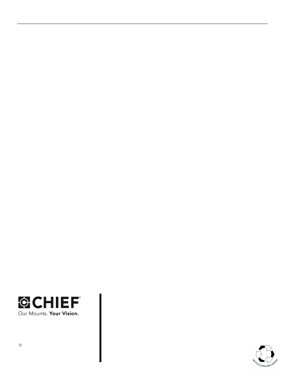 CHIEF WP2XS_WP2XUS User Manual | Page 16 / 16