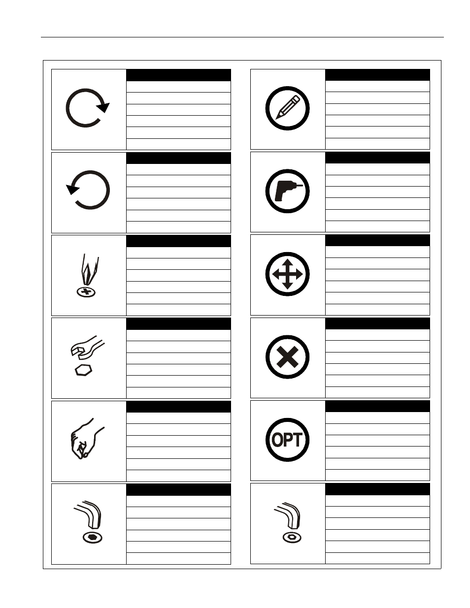 Legend | CHIEF WM2 Series User Manual | Page 5 / 28