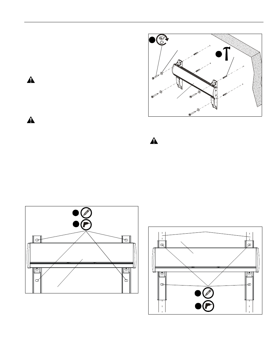 Mounting wall bracket | CHIEF Short Throw Interactive Series User Manual | Page 9 / 28