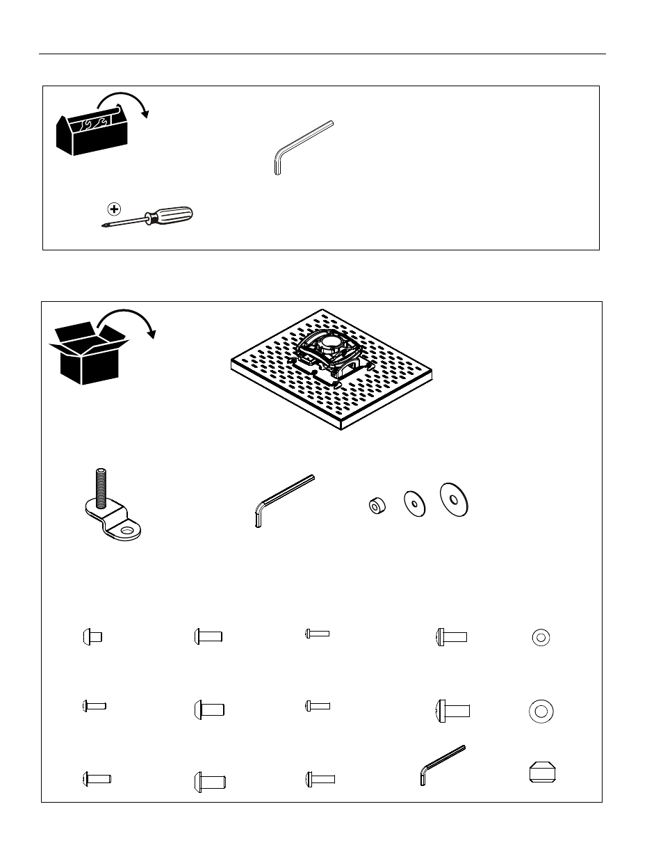 Tools required for installation parts | CHIEF RPMA1-B1-C1 User Manual | Page 4 / 8