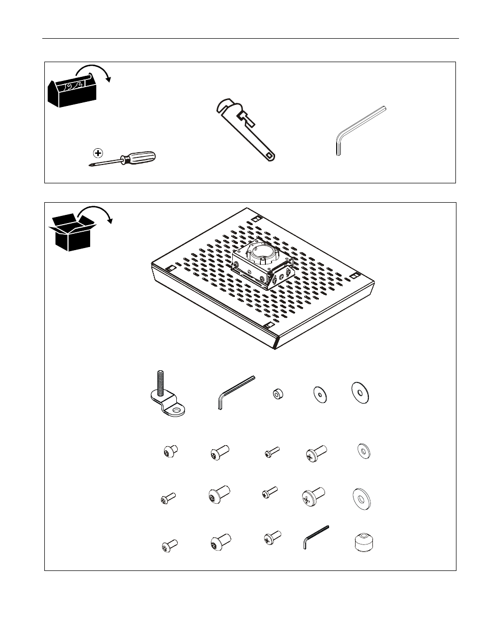 Tools required for installation parts | CHIEF RPAA1 User Manual | Page 5 / 12