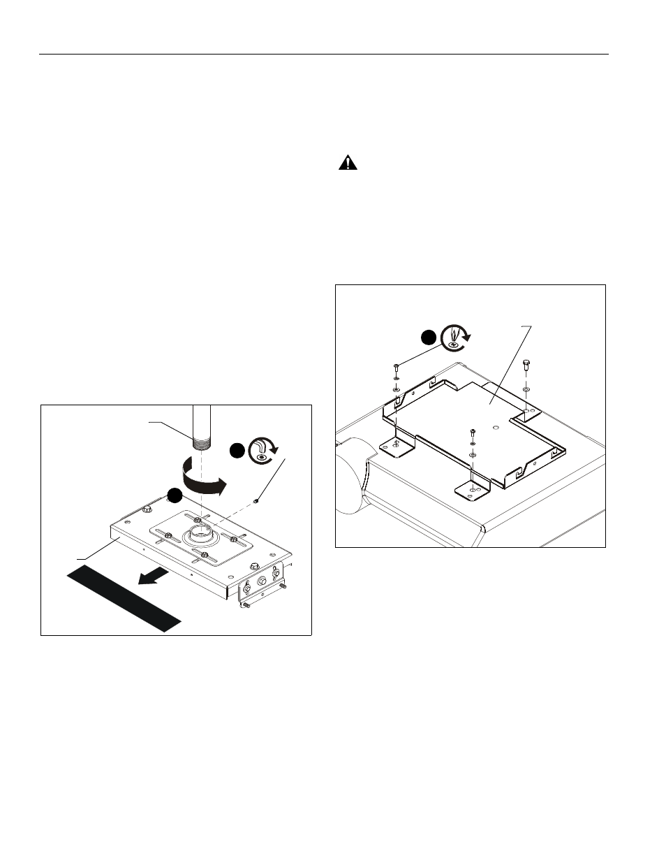 Installation, Installing projector | CHIEF VCM Series User Manual | Page 4 / 16