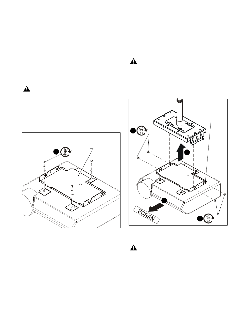Installation du projecteur | CHIEF VCM Series User Manual | Page 9 / 16