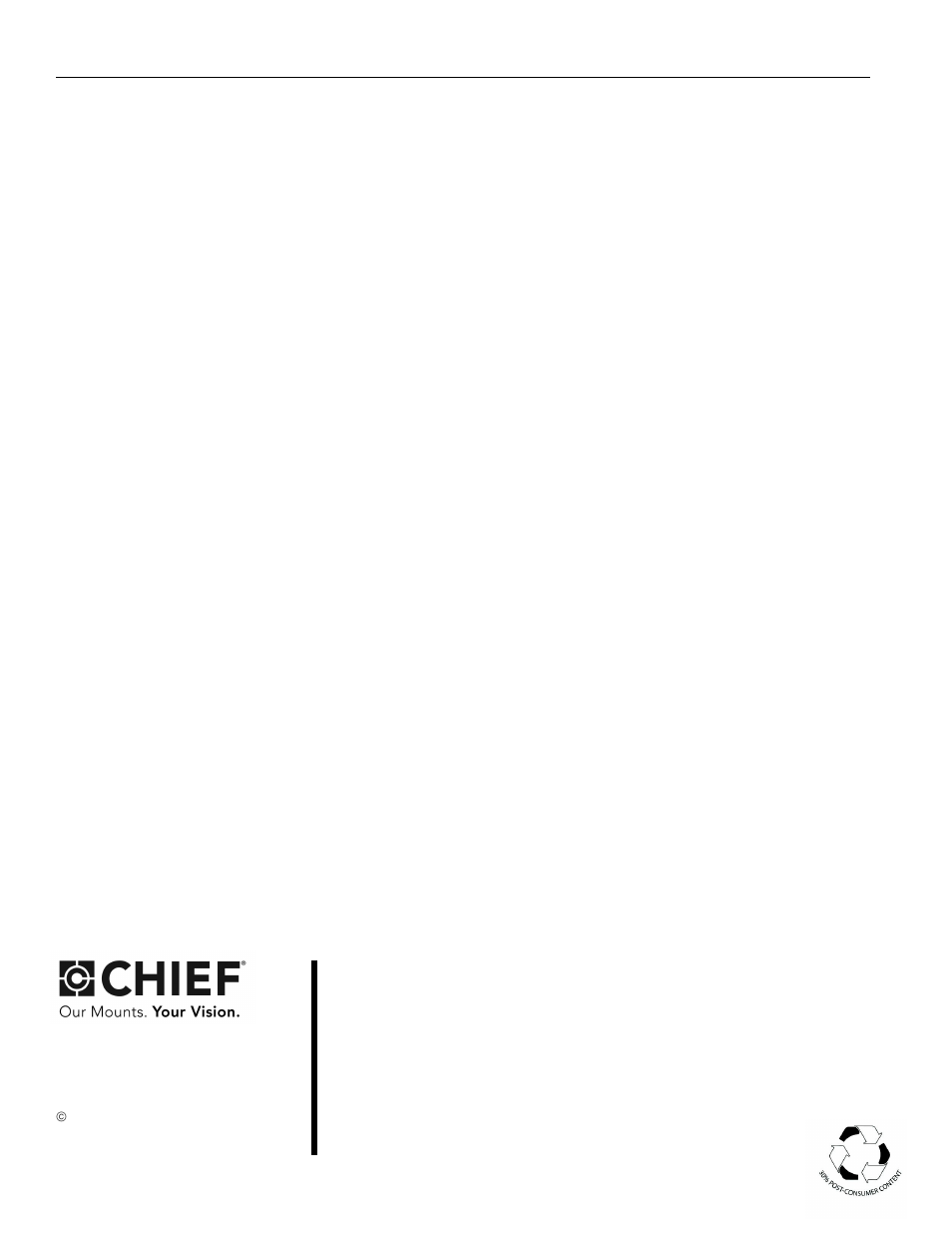 CHIEF RSA Series User Manual | Page 16 / 16