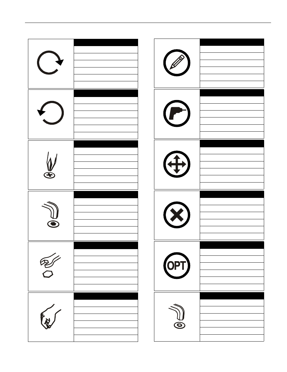 Legend | CHIEF RSA Series User Manual | Page 3 / 16